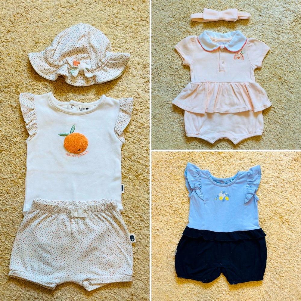 Baby girl rompers size 3-6 months
